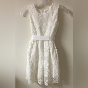 Kids Elegant White Lace Kids Dress